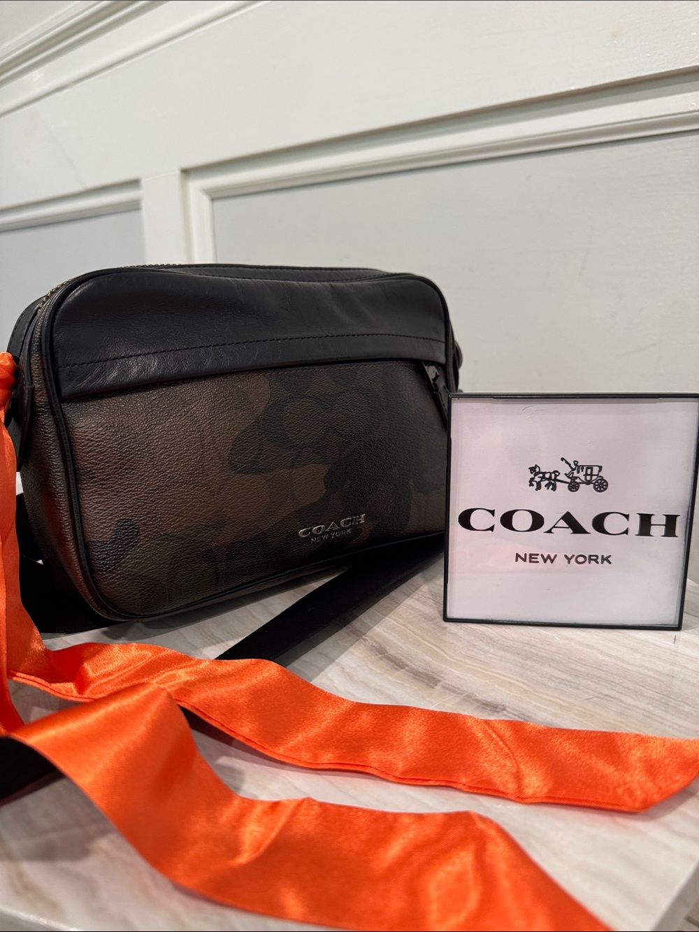 Coach Bag Graham Signature Camo Camouflage Black Crossbody